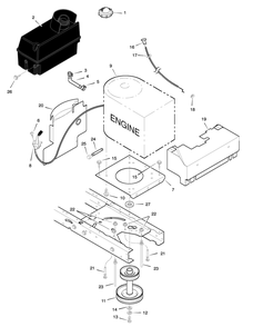 Part Location Diagram of 93188E700 Briggs and Stratton Shield - heat 18 b&s